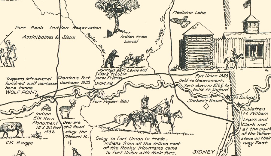 Map of Frontier Montana, a one page history dedicated to the Old Timers -  KNOWOL