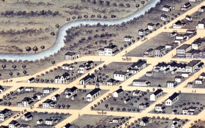 Beautifully restored map of Austin, Minnesota from 1870
