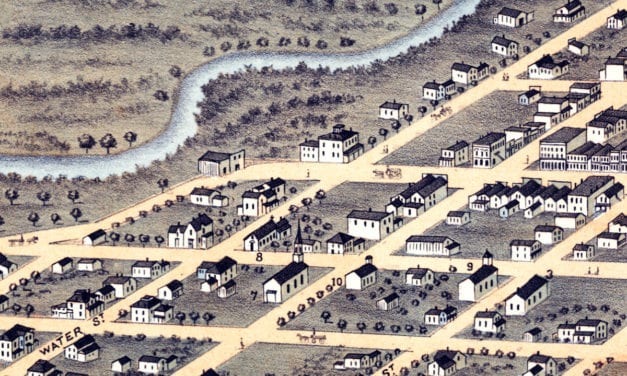 Beautifully restored map of Austin, Minnesota from 1870