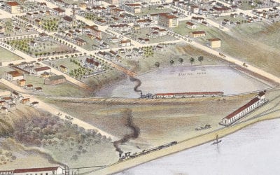 Beautifully restored map of Omaha, Nebraska from 1868