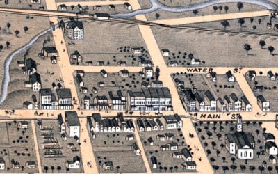 Beautifully restored map of Urbana, Illinois from 1869