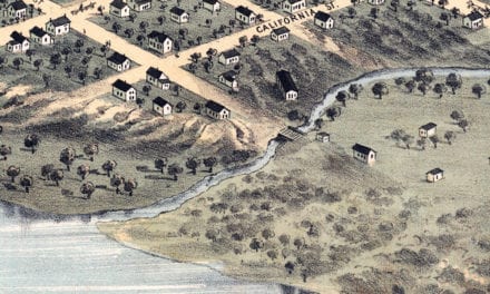 Beautifully restored map of Nebraska City, Nebraska in 1868