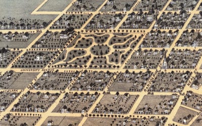 Beautifully restored map of Champaign, Illinois from 1869