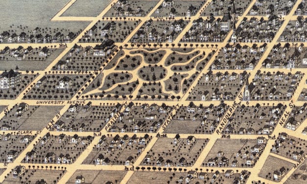 Beautifully restored map of Champaign, Illinois from 1869