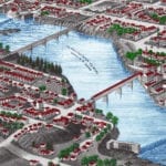 Beautifully restored map of Columbus, Georgia from 1886