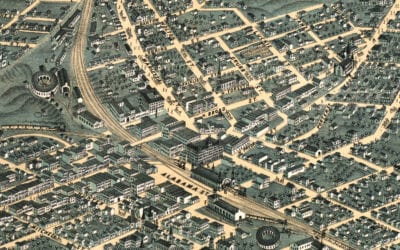 Vintage Map of Atlanta, Georgia from 1871