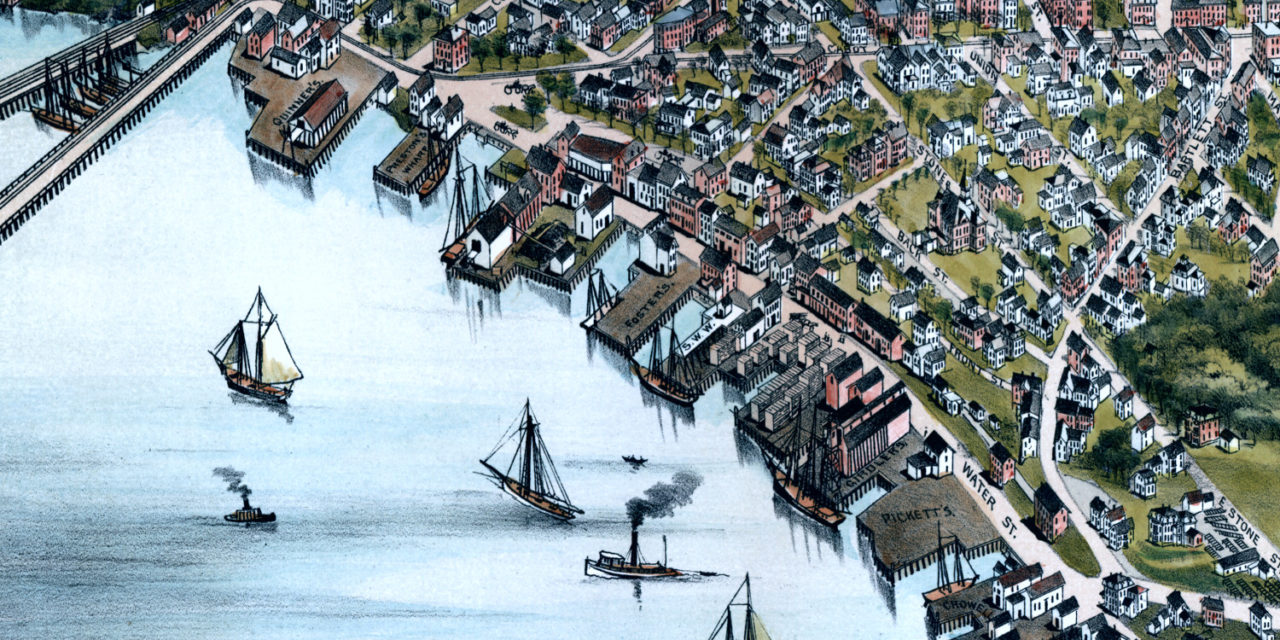 Vintage Map of Beverly, Massachusetts from 1886