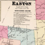 Vintage Property Map of Easton, Connecticut from 1867