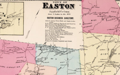 Vintage Property Map of Easton, Connecticut from 1867