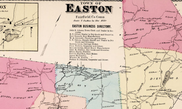 Vintage Property Map of Easton, Connecticut from 1867