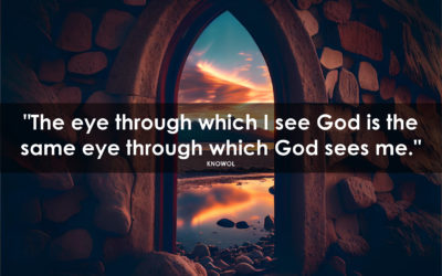 “The eye through which I see God is the same eye through which…”