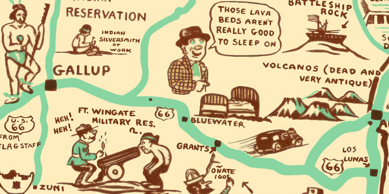 New Mexico Like Never Before: 1939 Map Brings History to Life with a Laugh