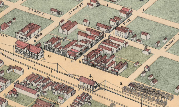 Vintage Map of Abilene, Texas 1883 – Restored and Colorized