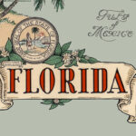 Vintage Map of Florida, Historic Pictorial Map from 1953