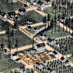 Restored Vintage Map of Orlando, Florida from 1884