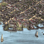 Beautifully colorized map of Key West, Florida from 1884