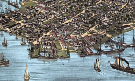 Restored Vintage Map of Key West, Florida from 1884
