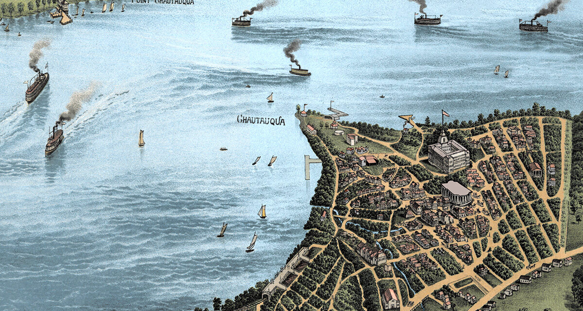 Restored Vintage Map of Chautauqua Lake from 1885