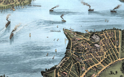 Restored Vintage Map of Chautauqua Lake from 1885