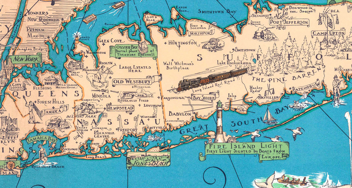 The Long Island Map of Memories, from Brooklyn to Nassau to Montauk Point