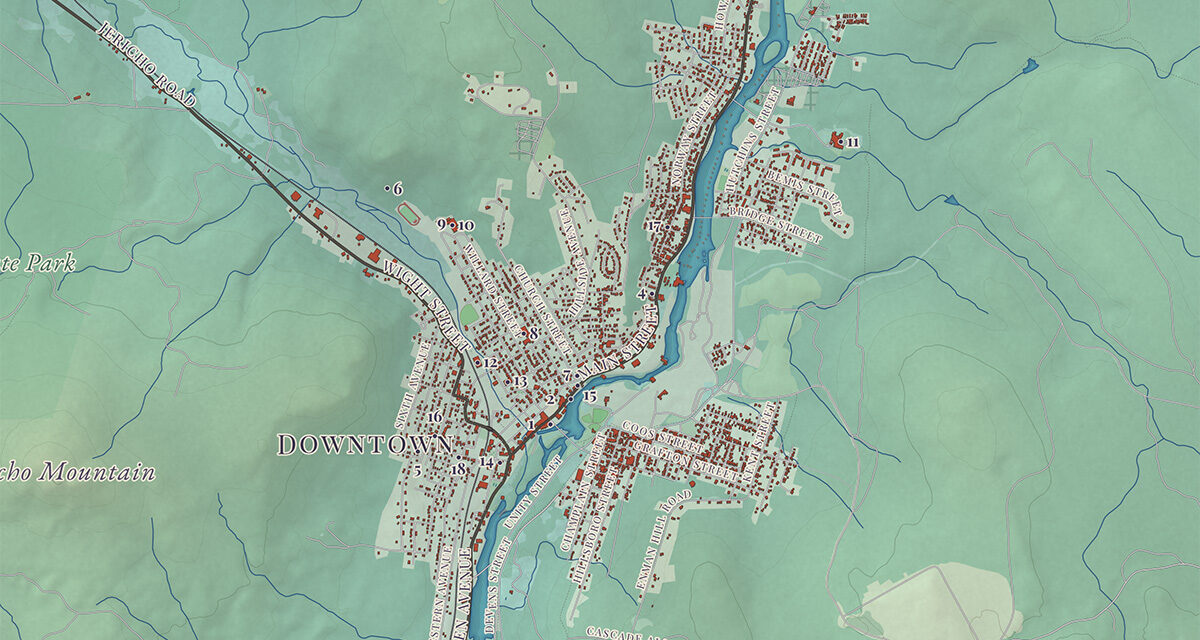 Beautifully Detailed Map of Berlin, New Hampshire