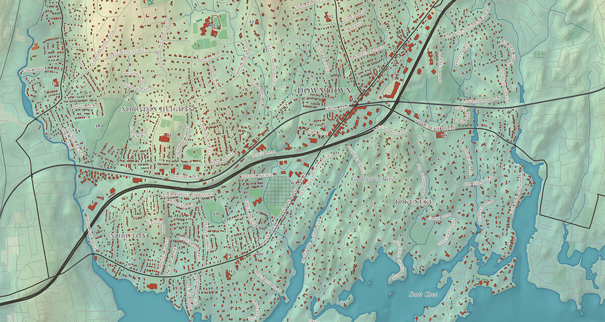 Beautifully Detailed Map of Darien, Connecticut