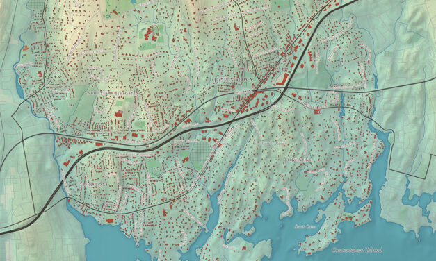 Beautifully Detailed Map of Darien, Connecticut