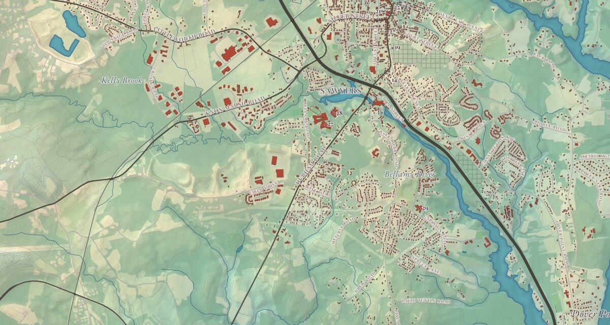 Beautifully Detailed Map of Dover, New Hampshire