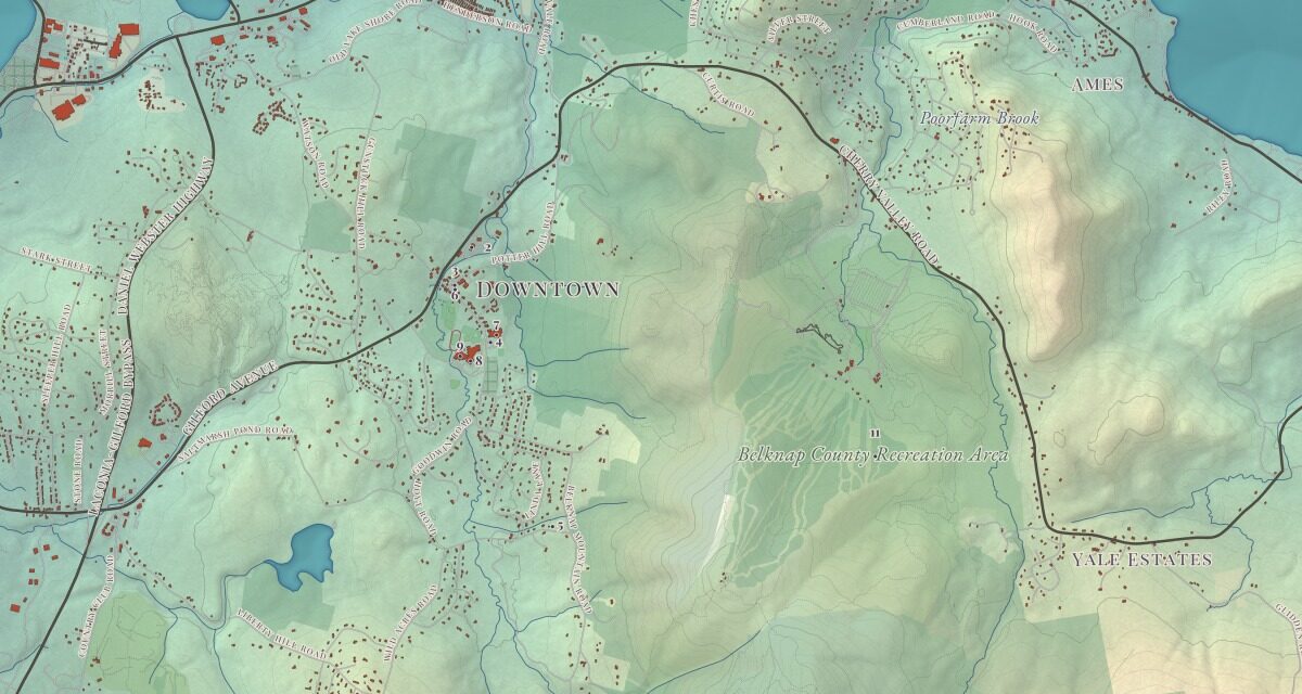 Beautifully Detailed Map of Gilford, New Hampshire