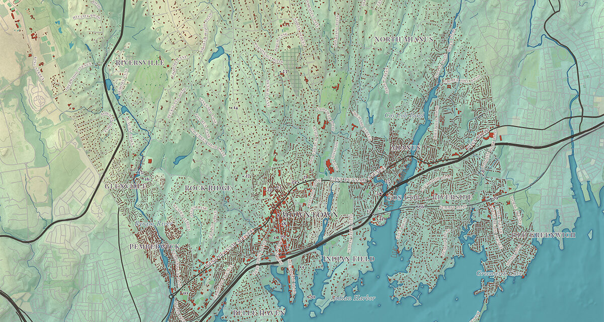 Beautifully Detailed Map of Greenwich, Connecticut