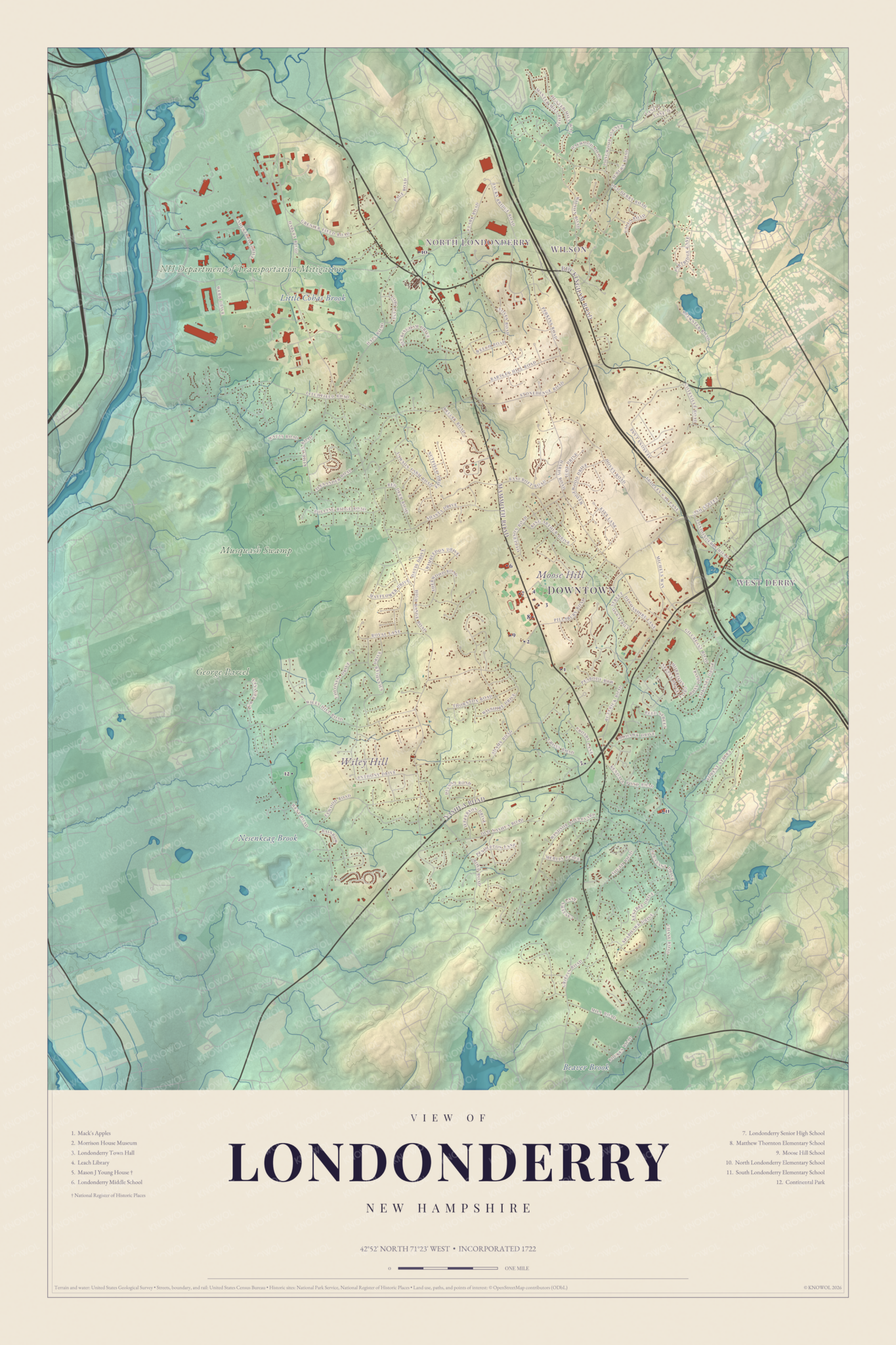 Map of Londonderry, New Hampshire