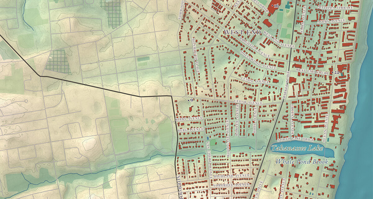 Beautifully Detailed Map of Long Branch, New Jersey