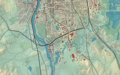 Beautifully Detailed Map of Manchester, New Hampshire