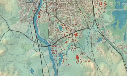 Beautifully Detailed Map of Manchester, New Hampshire