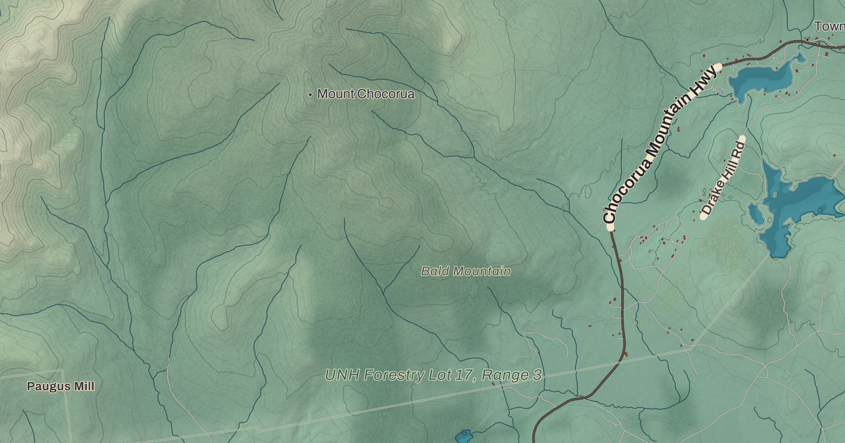 Beautifully Detailed Map of Albany, New Hampshire