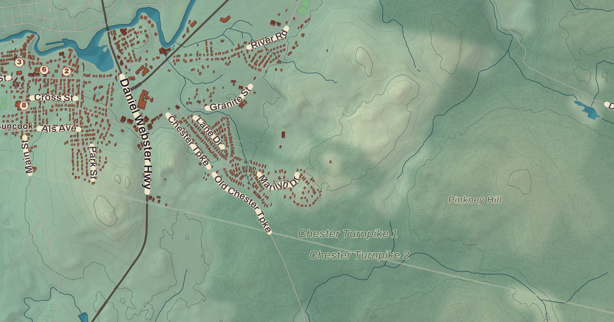 Beautifully Detailed Map of Allenstown, New Hampshire