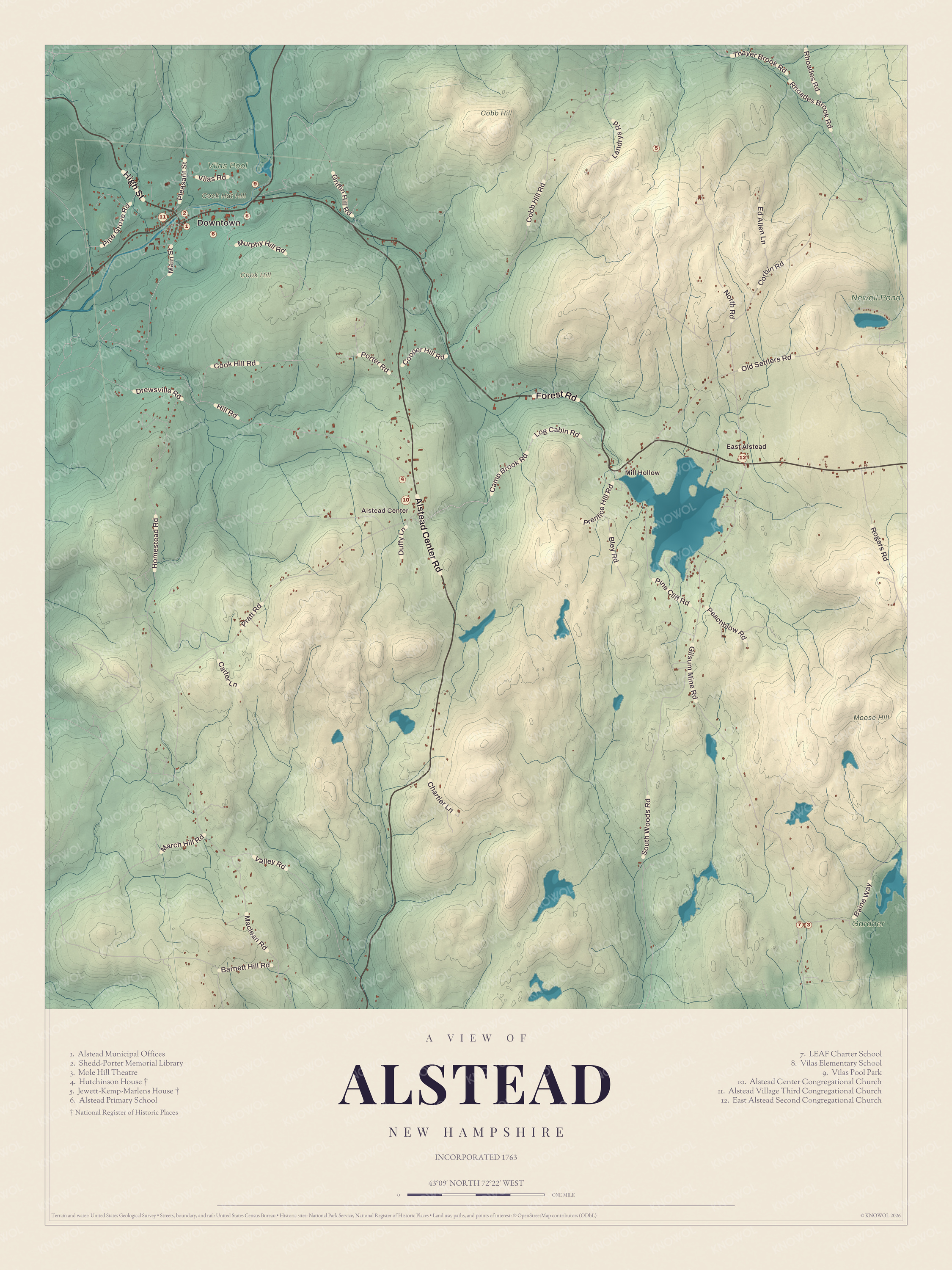 Map of Alstead, New Hampshire