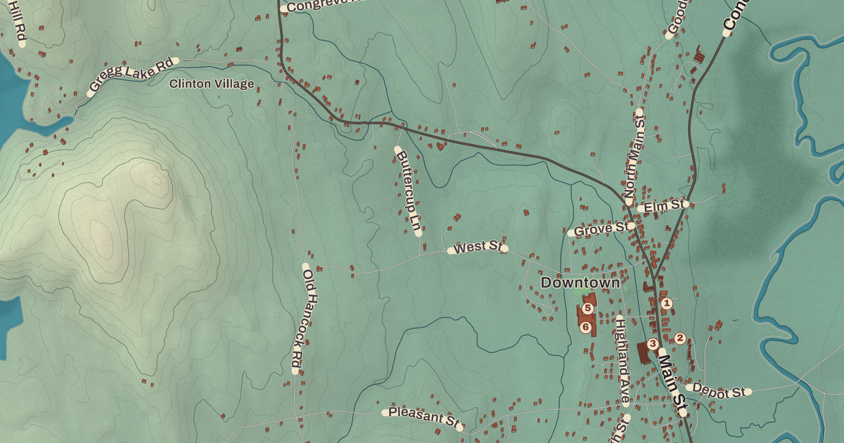Beautifully Detailed Map of Antrim, New Hampshire