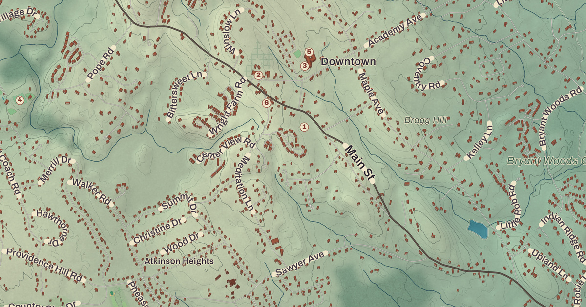 Beautifully Detailed Map of Atkinson, New Hampshire