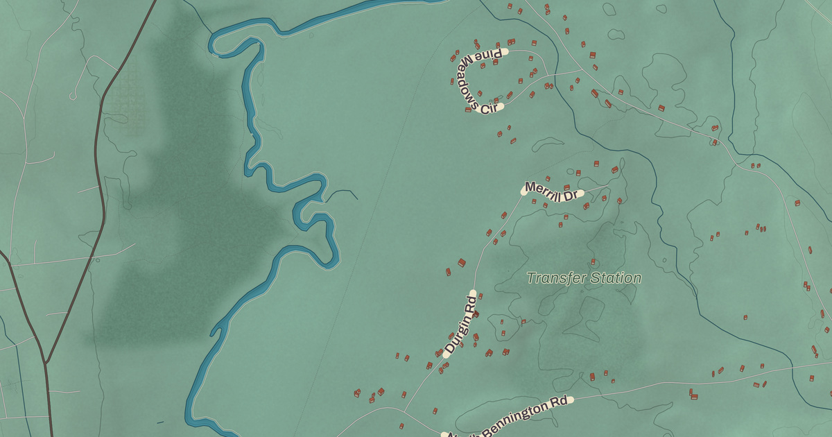 Beautifully Detailed Map of Bennington, New Hampshire