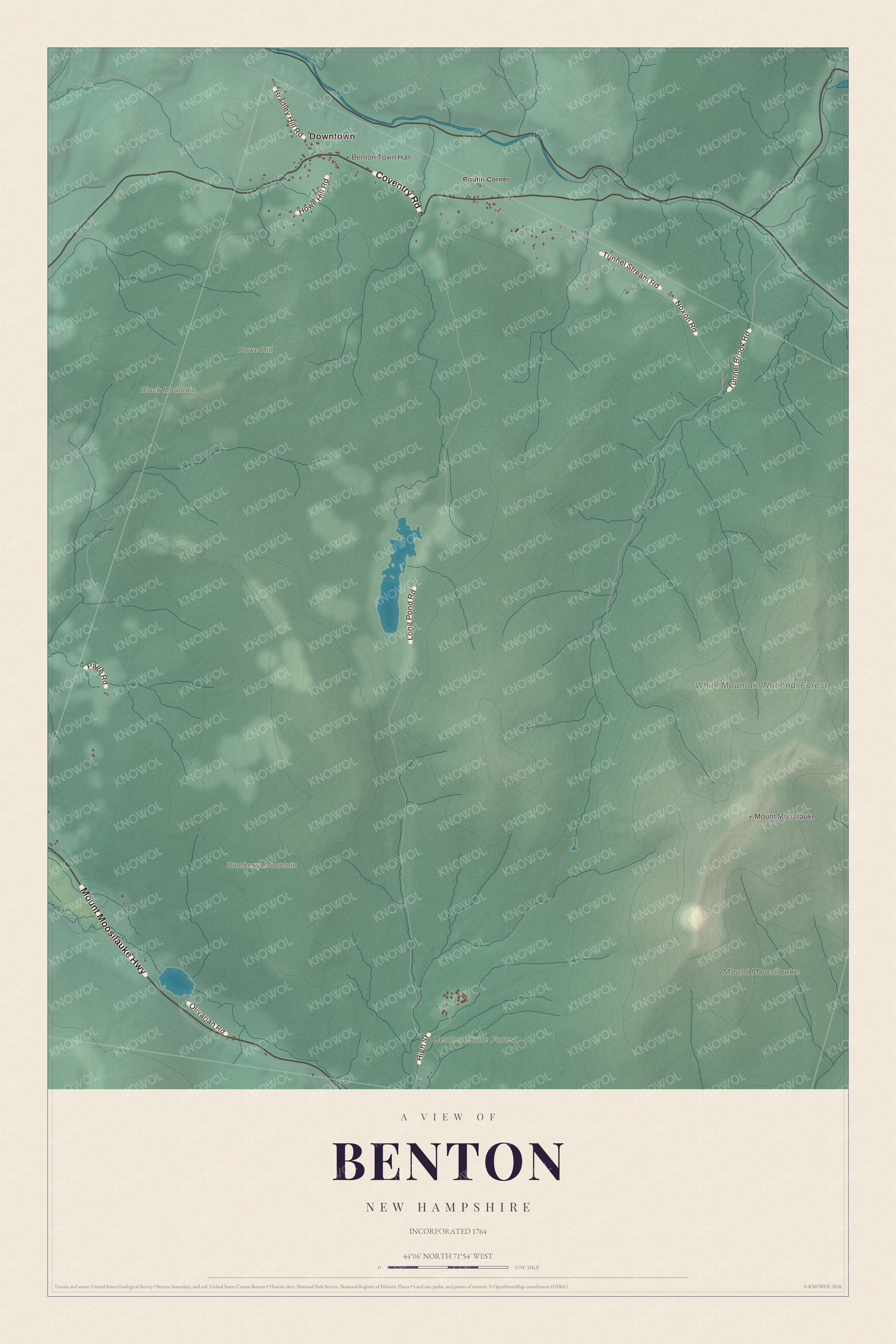 Map of Benton, New Hampshire