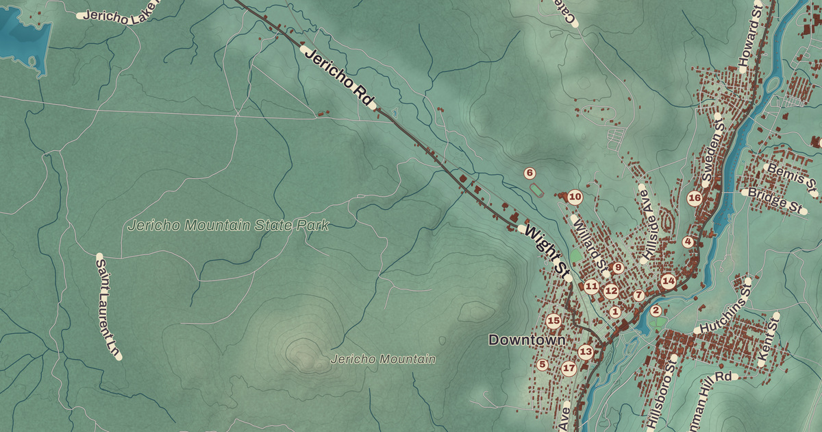 Beautifully Detailed Map of Berlin, New Hampshire