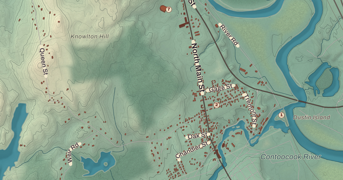 Beautifully Detailed Map of Boscawen, New Hampshire