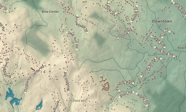 Beautifully Detailed Map of Bow, New Hampshire
