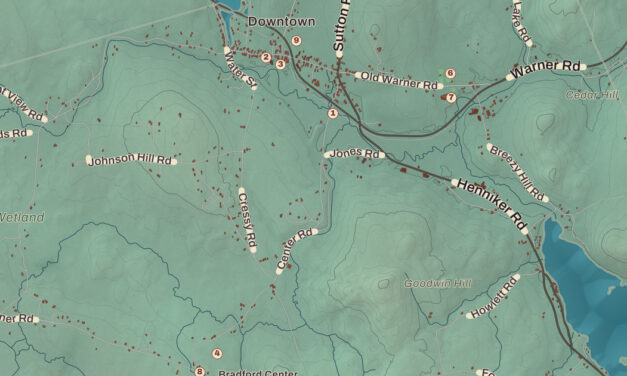 Beautifully Detailed Map of Bradford, New Hampshire