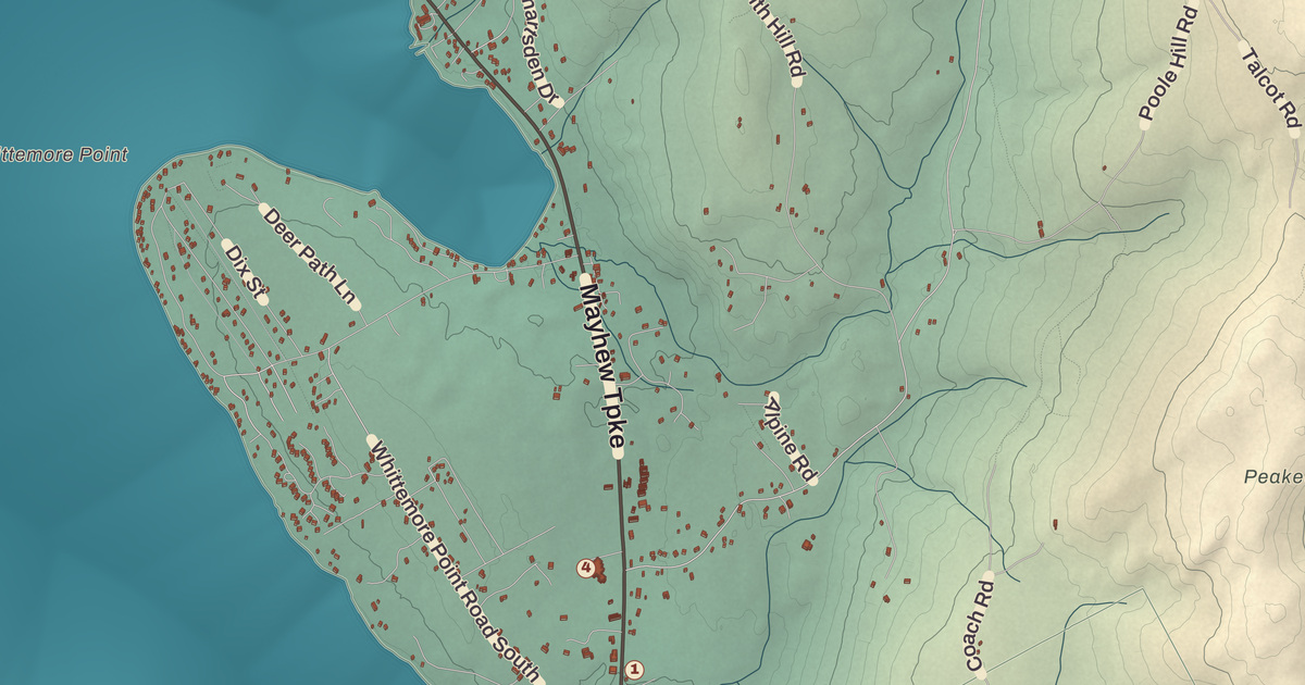 Beautifully Detailed Map of Bridgewater, New Hampshire