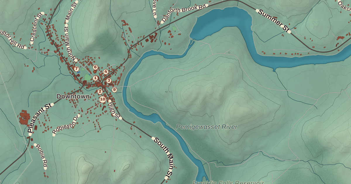 Beautifully Detailed Map of Bristol, New Hampshire