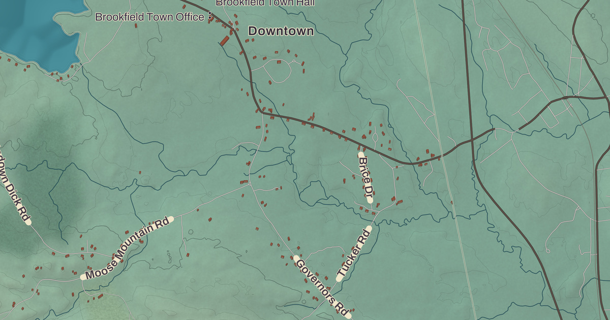 Beautifully Detailed Map of Brookfield, New Hampshire