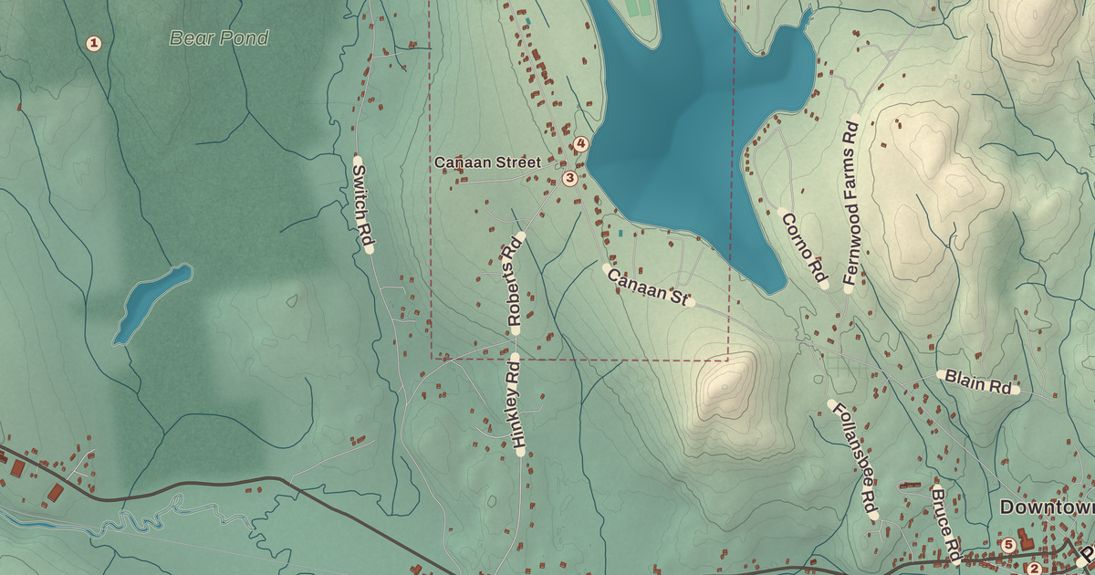 Beautifully Detailed Map of Canaan, New Hampshire