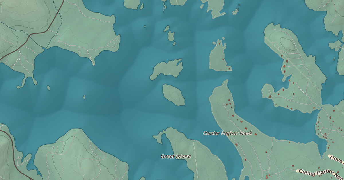 Beautifully Detailed Map of Center Harbor, New Hampshire